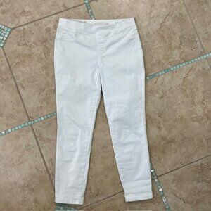 Sound/Style Lucy Pull On Legging Women's Size M Platinum Stretch White Jeans